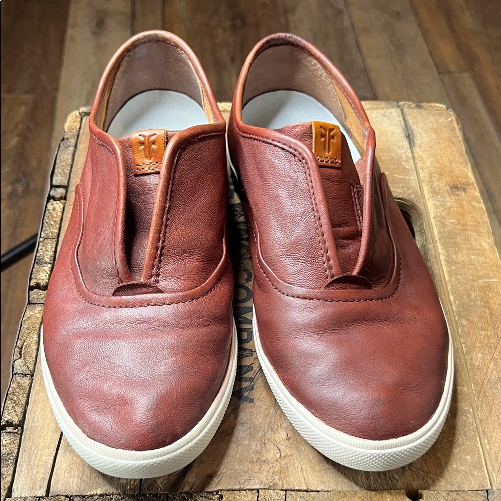 Frye women’s leather slip on shoes